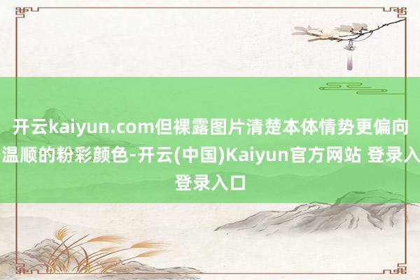 开云kaiyun.com但裸露图片清楚本体情势更偏向于温顺的粉彩颜色-开云(中国)Kaiyun官方网站 登录入口
