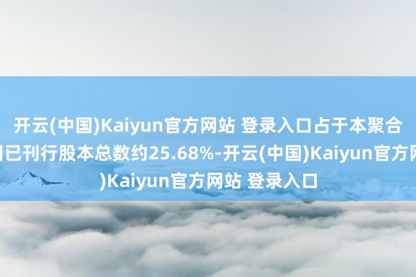 开云(中国)Kaiyun官方网站 登录入口占于本聚合公告日历公司已刊行股本总数约25.68%-开云(中国)Kaiyun官方网站 登录入口